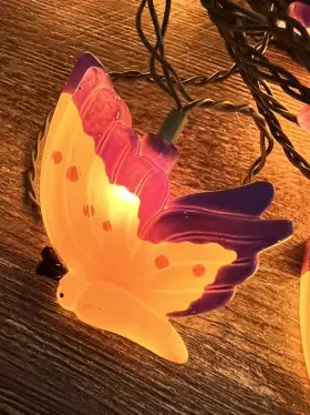Primal Lite 736757014358 Vintage 1999 Fun String Lights 2 Sets Butterflies Rare Yellow Purple