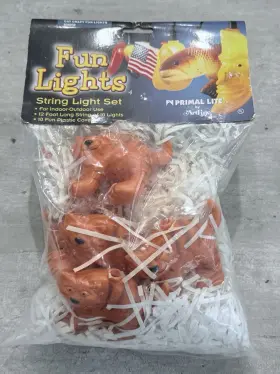 Primal Lite 736757060324 Vintage Fun Orange Tabby Cat Blow Mold Lights 12ft String Indoor Outdoor