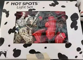 Primal Lite / Hot Spots 736757011005 Vtg Dalmation Dog Fire Hydrant Blow Mold String Light Set