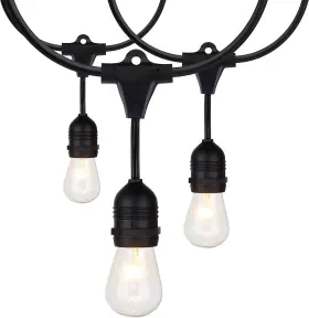 S8035 Products Incandescent Indoor/outdoor String Lights Black Bulbs Included 24 Feet