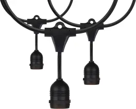 S8039 Products Incandescent Indoor/outdoor String Lights Black Bulbs Not Included 24 F