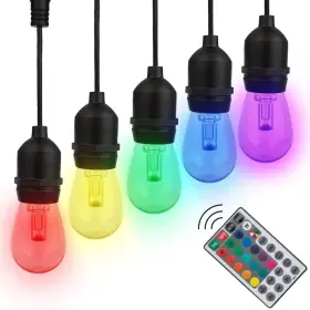 Siq-po10408 Pure Garden 197315061069 15 Bulb Remote Control Outdoor String Lights 50 Ft
