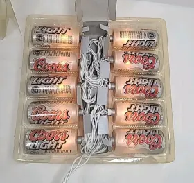 Rabbit Tanaka 699914432955 Coors Light Beer Can Set Of 10 String Lights