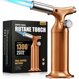 Rbt227r Ravs Butane Torch Lighter With Solid Copper Design Kitchen Medium Pink
