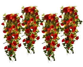 B0cy22q1nz Recutms Hanging Rose Flowers Artificial Vines For Outdoors With 30 Led Fairy Str