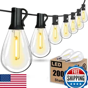 B0d56c1rd6 Reemeer 200ft Outdoor Led String Lights Waterproof Patio Deck Garden Decor