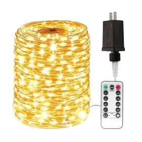 B0b1zdmgxw Resnice 400ft 1200 Led Warm White Fairy String Lights Waterproof Plug-in Remote
