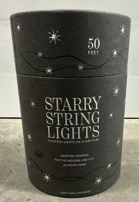 39719rh Restoration Hardware Starry String Lights Silver 50 Ft Indoor/outdoor 24hr Timer