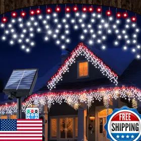 B0d9y65nnn Retisee 65ft Red White Solar Valentines Day Icicle Light For Outdoor Decor 600