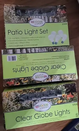 S5246 Rite-aid String Light Sets 30 Indoor Outdoor Clear Globe Patio Lights Set Of 3