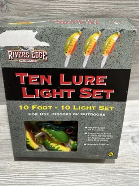 Rivers Edge 643323357002 Fishing Lure String Lights Indoor/outdoor Patio Party Details