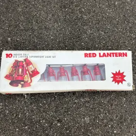 Rivers Edge 741895738455 Mini Lantern Set 10 Light That Spans 7 Feet Enchanted Forest Indoor Only Nib