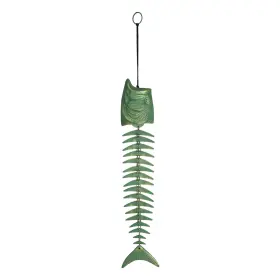 605cp Rivers Edge Products Fishbone Wind Chime Fish Skeleton Bell With Patina