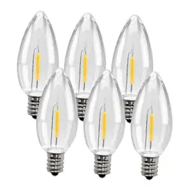Vt-1126-6 Rollier Hardware Inc. Shatterproof Led Window Candle Replacement Bulbs Warm White 2700k C26 Bulb