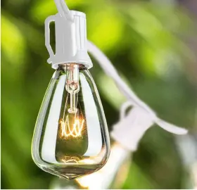 27clear Romasaty 36737 25 Ft Outdoor String Lights St35 White Wire With Bulbs -5 Watt E12 27clear Romasaty 36737 25 Ft Outdoor String Lights St35 White Wire With Bulbs -5 Watt E12