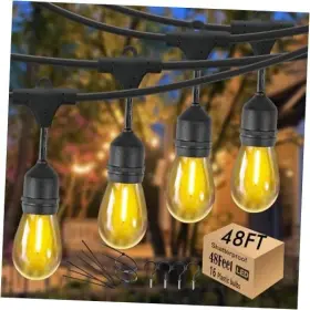 Rse26-184815 Rongsheng Commercial Outdoor String Lights 48ft 15 1 Led 48 Feet 1pack 2200k S14