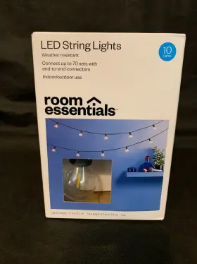 7851 Room Essentials 028208891565 Led Globe String Lights Black 074 14 R00 Free Shipping
