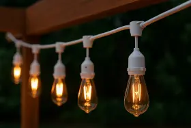 0882032974 Room & Retreat Vtg Style Edison Bulb String Lights 25 Clear Bulbs Indoor Outdoor Plug-in - New
