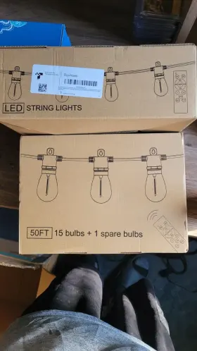 Cmc-o371 Rovnoes 100ft Outdoor String Lights For Patio Energy Saving Waterproof Hangi