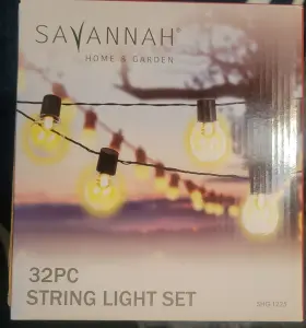 Shg-1225 Savannah Large Bulb 32 Piece Electric String Light Set Shg-1225 Savannah Large Bulb 32 Piece Electric String Light Set