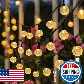 B0fh4vnv8g Seashine Rechargeable Battery Operated String Lights - 2 22ft 50led Crystal Glob