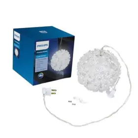 642911-278 Seasonal Specialties White 5.5 Inch Hanging Sphere Light With 50 Led Bulbs - Ul Listed For