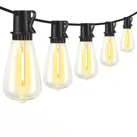 St38 Senqwfa 445029099063 25ft Outdoor String Lights Patio Dimmable Waterproof Shatterproof Retro Edi