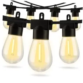 Bck-p-492 Shenzhen Dong Da Hua You Pin E-commerce Co. Ltd. Led Outdoor String Lights Patio Backyard Light With 48ft Black 2200k S14