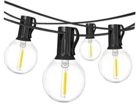 Shenzhen Haoyang Lighting Co. Ltd 750153885848 Outdoor Patio String Lights Ul Listed Commercial Light With 2-pack 18ft