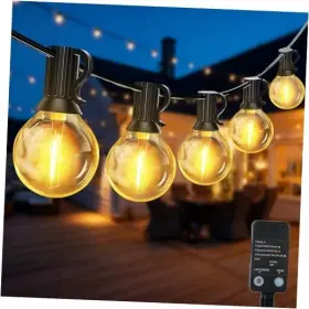 Qh002 Shenzhen Qihan Industrial Co. Ltd. Led Outdoor String Lights Patio With Light Sensor Timer 52 100ft