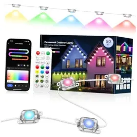 2323 Shenzhenshixilinzhinengkejiyouxiangongsi Permanent Outdoor Lights For House With 25 Smart Ic Rgb Cw Led Eaves 50ft