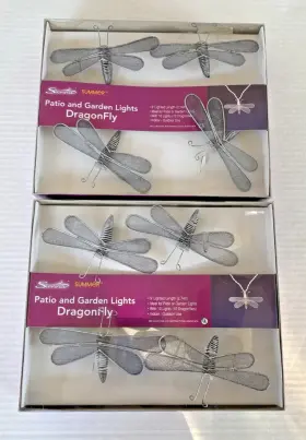 31231 Sienna Summer Nights Dragonfly Patio Garden String Lights 9ft 10 Nib