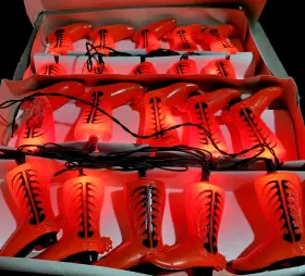 Silvestri 044331941151 2 Boxes Western Rv String Lights Blow Mold Cowboy Boots Patio Camping 20