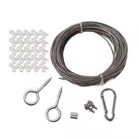 Simple Living Solutions 445024689641 Cable Wire Patio Light Kit-40ft. Kit For Outdoor Installation