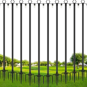 Sinley 784300712664 10 Pack String Light Poles Ft Metal With Fork For Outdoor Lig