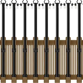 Sinley 784300712718 8 Pack 5ft String Light Poles Outdoor Metal Stand Patio Backyard Deck Hold