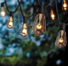 Skrlights 445044621652 Couah Outdoor Patio String Lights 10ft Edison Bulb For Garde