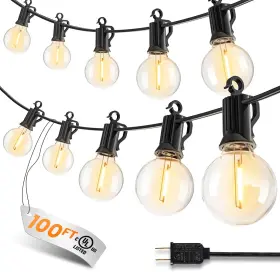 Smartdawn 313110020005 Outdoor-string-patio-lights 100ft 50 Led Patio Lights Waterproof Connectable S