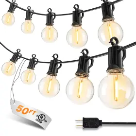B0fdkjg289 Smartdawn Led Outdoor String Lights 50ft 25 2 Shatterproof Bulbs Patio