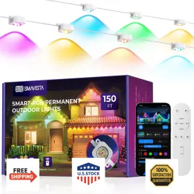 B0fkh8jslp Smavista Smart Permanent Outdoor Lights Pro 150ft 90 Led Rgbic White Alexa Googl