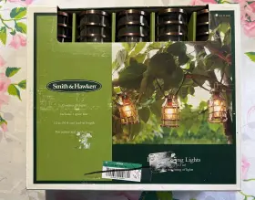 Smith & Hawken 490650104881 And 10 Bronze Lanterns 10-light String Indoor/outdoor New/old Stock