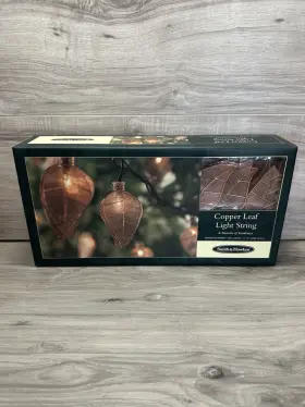 Smith & Hawken 841348031260 New In Box Vintage And Copper Leaf Light String 3.5m Indoor Outdoor