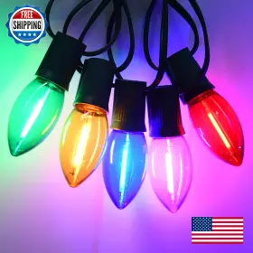 B0d9tskmp1 Sotopoo C9 Led Christmas Lights Outdoor 25ft E17 Multicolor Shatterproof Waterproof Ul