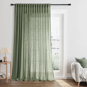 B0fzrlsy1n Spwiy Olive Green 100 Inch Extra Wide Curtains Linen For Sliding Glass Door Semi