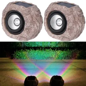 Ss-st-001 Sscdfdc Solar Rock Lights Outdoor Waterproof 2 Pack Led Colored Garden Landscape Lig