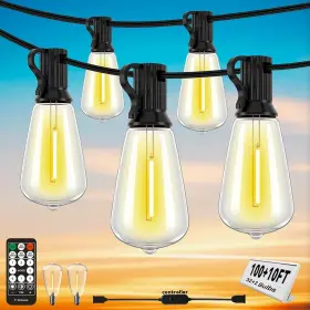 Ch-e12a-st38-50l-0.6w St38 100ft 50ft 25ft Outdoor String Lights For Patio Waterproof Connectable Led