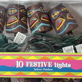 Sterling 017816415553 Tiki String Lights Set Of 10 Indoor Outdoor By New Works