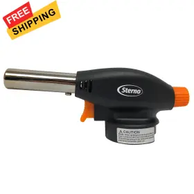 50218 Sterno Butane Torch Lighter - Kitchen Blow For Cooking With Black