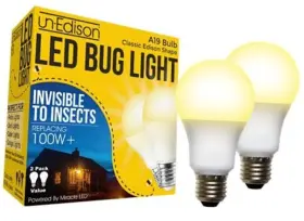 609001 Stimulus Brands Llc Un-edison A19 Led Bug Light - Replaces 100w Yellow Spectrum E26 Medium
