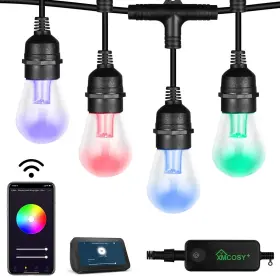 49ft15b String Light 49ft Outdoor Rgbw Patio Garden Fairy Wifi Control